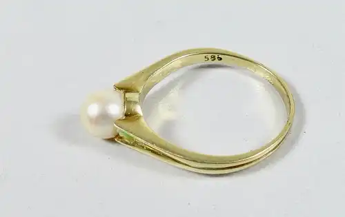 Ring aus 585 Gold mit Perle, Gr. 64/Ø 20,3 mm  (da6791)