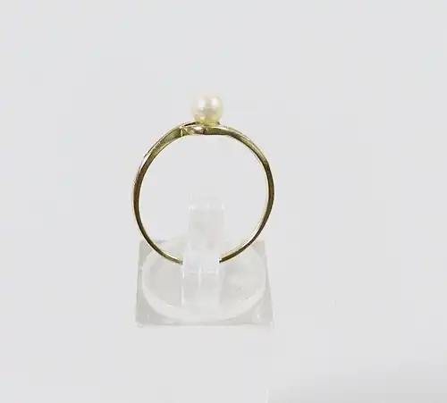 Ring 585 Gold mit Perle, Gr. 58/Ø 18,4 mm  (da6551)