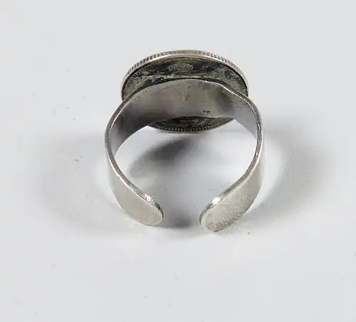 Ring aus 835 Silber mit russischer Silbermünze, Gr. 57/Ø 18 mm  (da6395)