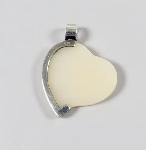 Herz Anhänger aus 925 Silber mit Perlmutt  (da6367)