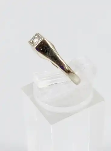 Ring aus 585 Weißgold mit Brillant 0,05 ct., Gr. 50/Ø 15,9 mm  (da6306)