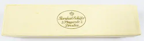 Alte Schmuckschachtel mit Werbung Bernhard Schäfer Dresden Pragerstr.   (da6206)