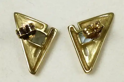 Ohrringe/Stecker aus 333 Gold mit Aquamarin  (da5775)