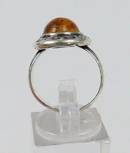 Ring aus 925 Silber mit Bernstein/Amber, Gr. 54/Ø 17,2mm  (da5710)