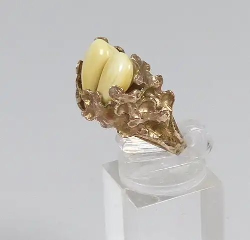 Ring aus 333 Gold mit Grandel, Gr. 55/Ø 17,5 mm  (da5558)