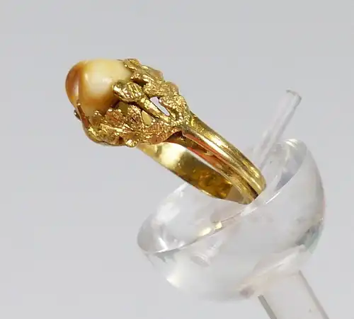 Ring aus 750 Gold mit Grandel, Gr. 55/Ø 17,5 mm  (da5557)