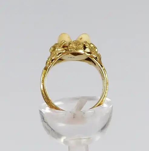 Ring aus 750 Gold mit Grandel, Gr. 55/Ø 17,5 mm  (da5557)