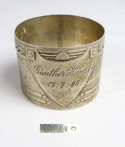 Serviettenring aus 800er Silber mit Gravur (da5164)
