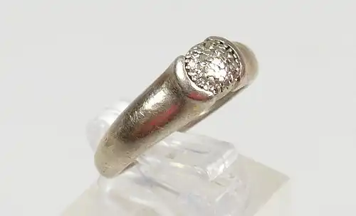 Ring aus 925 Silber mit winzigen Diamanten, Gr. 53/Ø 16,9 mm  (da4593)