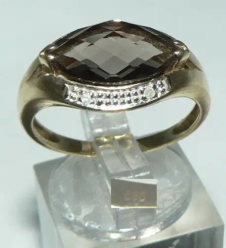 Ring aus 585er Gold mit Rauchquarz, Gr. 60/Ø 19,1 mm  (da4463)