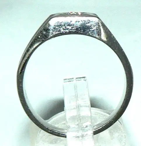 Ring aus 585 Weißgold mit Diamant 0,09 Karat Größe 60