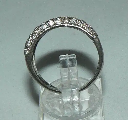 Ring aus 925 Silber mit weißen Steinen, Gr. 60,5/Ø 19,1 mm  (da4435)