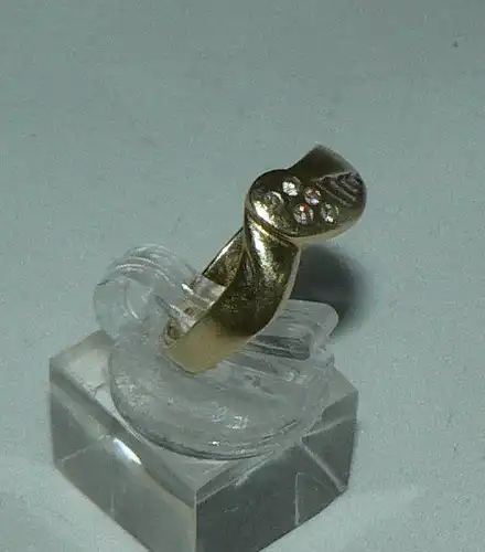 Ring aus 585er Gold mit Brillanten 0,1 ct., Gr. 58/Ø 18,5 mm  (da4385)