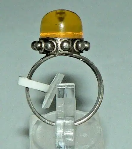 Ring aus Silber mit Bernstein/Amber, Gr. 56/Ø 17,5 mm  (da4275)