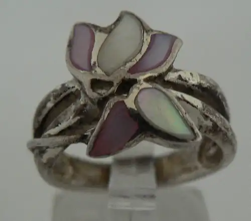 Ring aus 925 Silber mit Perlmutt, Gr. 53/Ø 16,9 mm  (da4303)