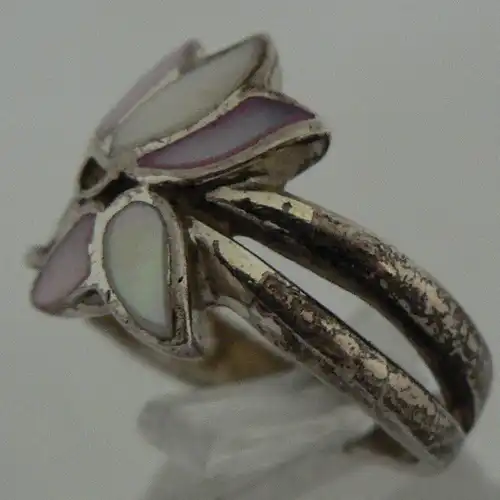 Ring aus 925 Silber mit Perlmutt, Gr. 53/Ø 16,9 mm  (da4303)