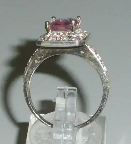 Ring aus 925 Silber mit Rosenquarz, Gr. 56, Ø 17,8 mm  (da4255)