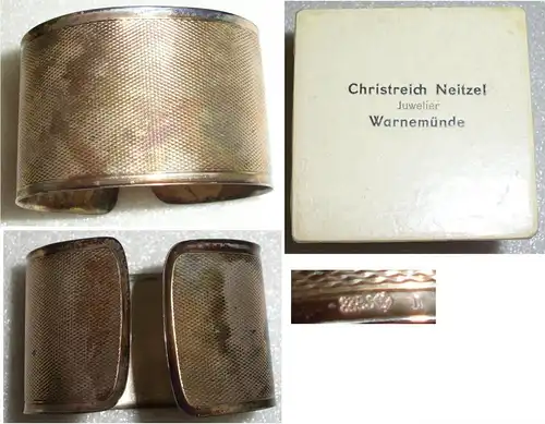 Armreif aus 835 Silber in OVP Christreich Neitzel Warnemünde   (da2024)