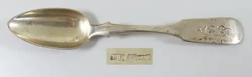 original alter russischer-Kaffee-Löffel aus Silber von 1840 mit Monogramm