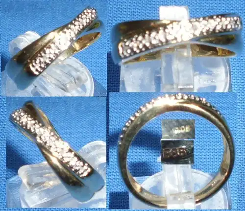 Ring aus 585 Gold mit winzigen Diamanten 0,05 ct. neuwertig kaum getragen (c8392