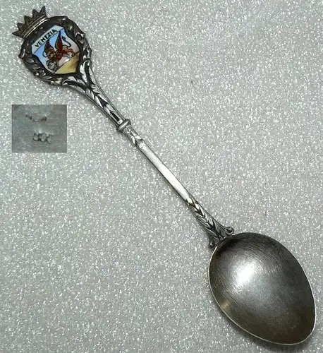 orig. alter Sammler-Andenken-Löffel, Venezia 800 Silber