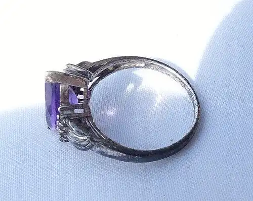 Ring  aus 925 Silber  mit Amethyst Größe 55