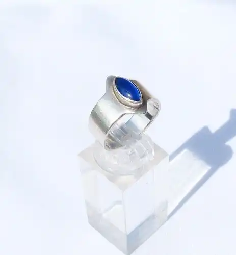Ring  aus 925 Silber mit blauem Stein  Größe 58