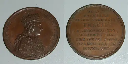 Bronzemedaille Frankreich LUDOVICUS XVI. REX CHRISTIANISSIMUS 1775 (da4193)