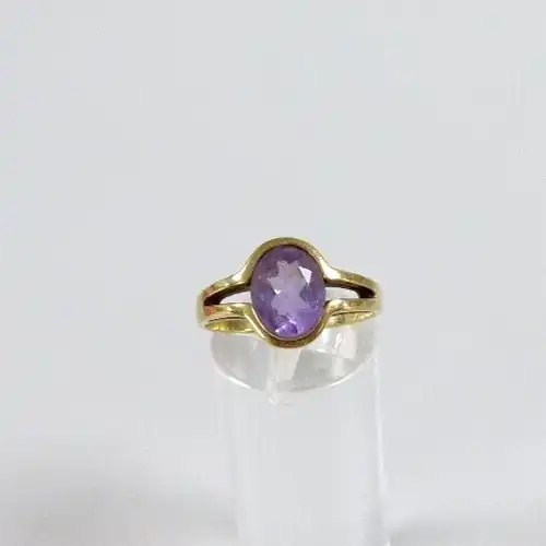 Ring aus 333 Gold Fischland mit  Amethyst Größe 58