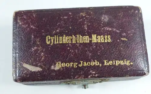original alte Schachtel für Cylinderhöhen-Maass Georg Jacob, Leipzig