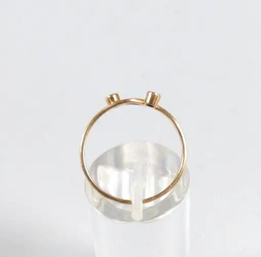 Ring aus 583 Gold russisch mit Zirkonia, Gr. 57 3