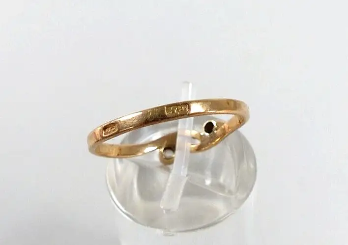 Ring aus 583 Gold russisch mit Zirkonia, Gr. 57 4