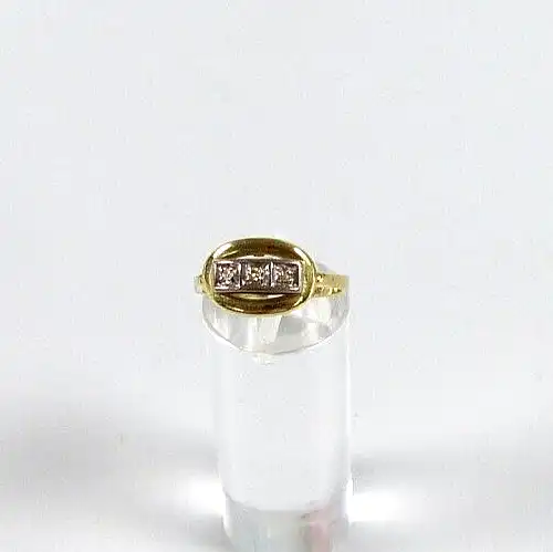 Ring aus 585 Gold mit Diamanten 0,04 ct., Gr. 57