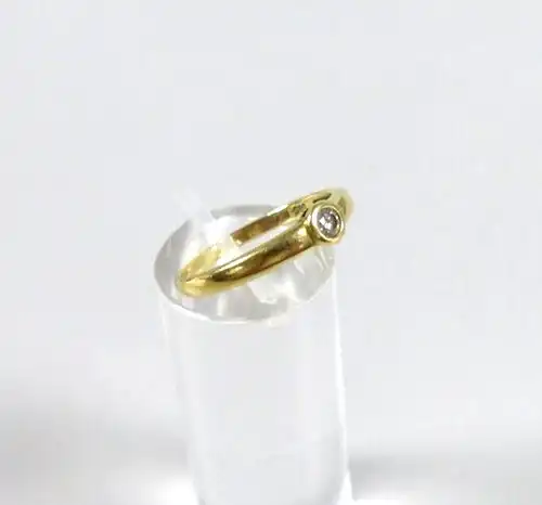 Ring aus 585 Gold mit Diamant 0,05 ct., Gr. 56