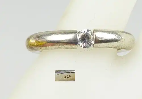 Ring aus 925 Silber mit Champagnerkristall, Gr. 58/Ø 18,5 mm  (da4930)