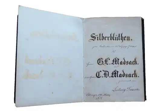 Elbing Masuren Westpreußen Album zur Silberhochzeit 1854 Familie Madsack