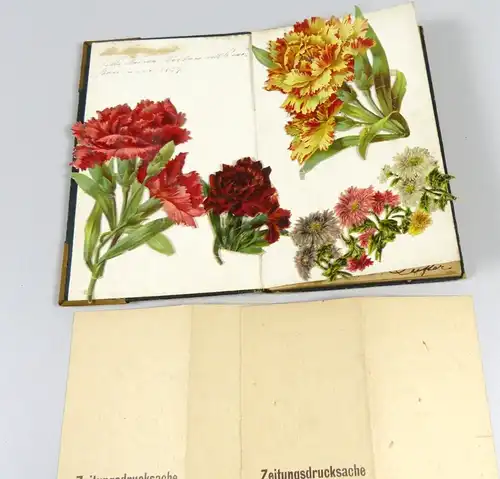 sehr schönes Poesie Album ab 1897 Berlin mit einigen Lackbildern