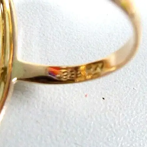 Ring aus 333 Gold mit Rosenquarz Größe 55