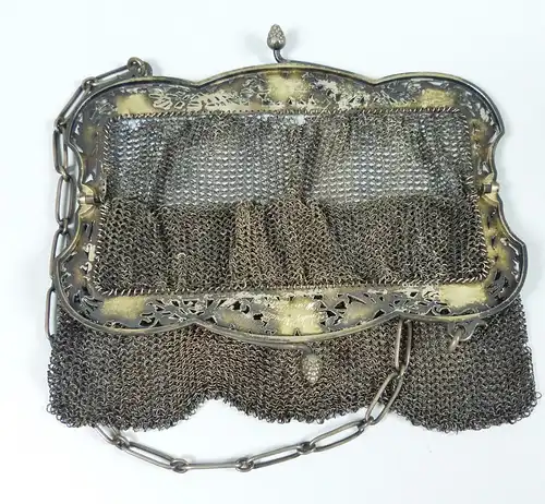 Alte Handtasche aus 800 Silber  (da5351)
