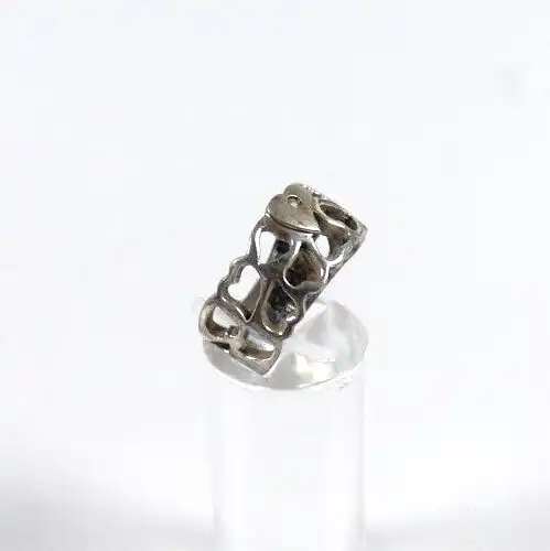 Herz Ring aus 925 Silber mit weißem Stein