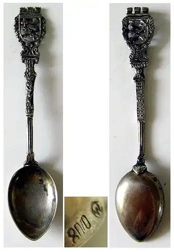 Alter Wappenlöffel Hahnenklee  Christoph Wiedmann aus 800 Silber