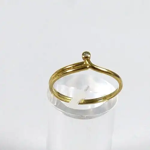Ring aus 333 Gold mit Diamant  0,02 ct.  Größe 53