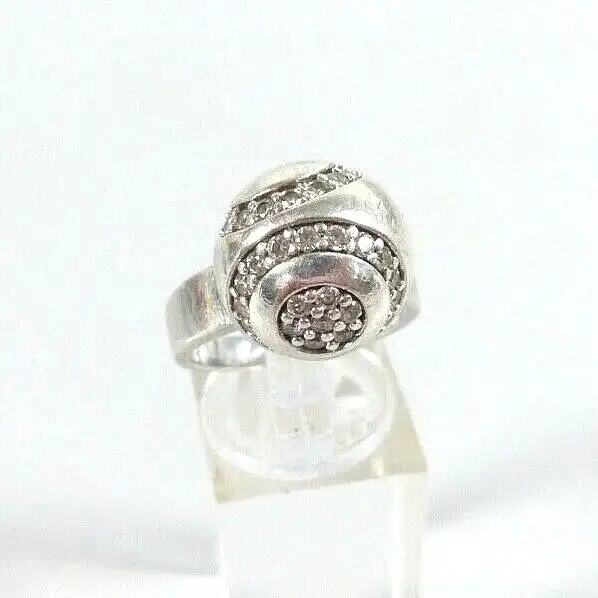 Ring aus 925 Silber mit weißen Steine  Größe 57