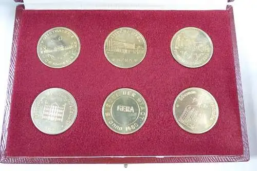 DDR 6 original alte Medaillen Gera in OVP