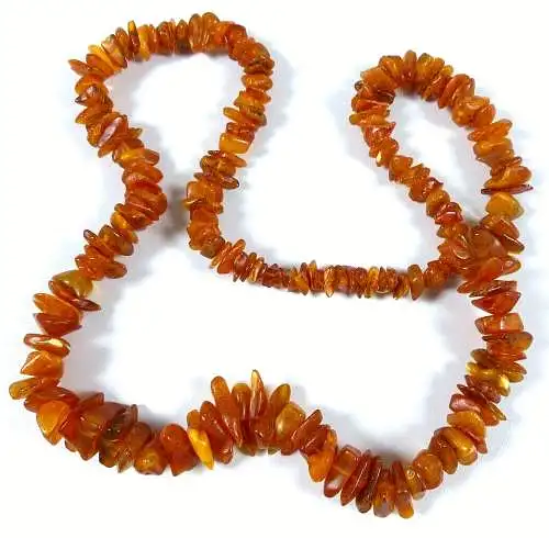 Kette aus Bernstein Amber Naturbernstein 47,1 Gramm 66 cm