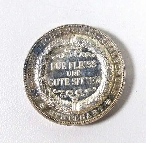 Original alte Schulprämien Medaille Stuttgart  Silber  11,1 Gramm sehr selten