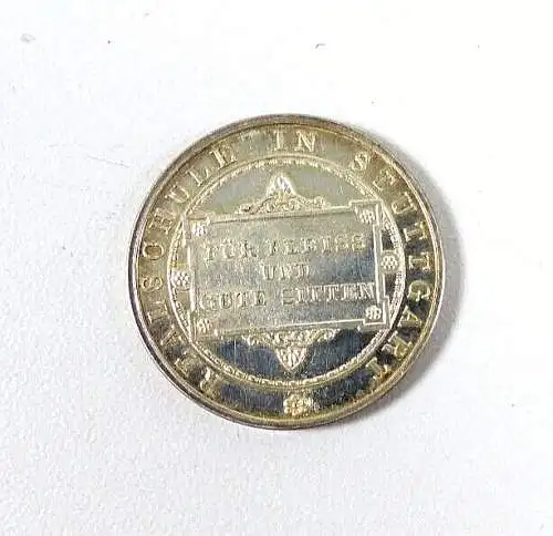 Original alte Schul Medaille Stuttgart  Silber  5,6 Gramm sehr selten
