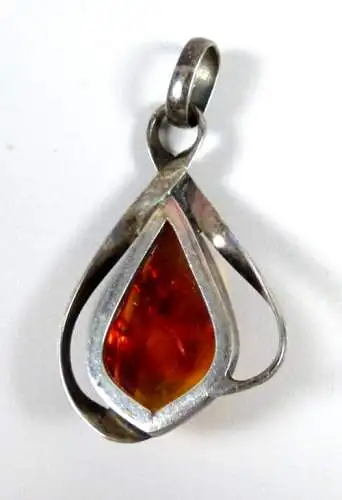 Anhänger  aus 925 Silber mit Bernstein Amber signiert