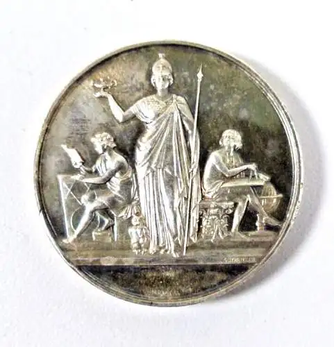 original alte Schulprämien Medaille Stuttgart um 1900 Silber  20 Gramm selten
