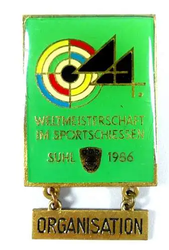 DDR Medaille Organisation Weltmeisterschaft im Sportschiessen Suhl 1986